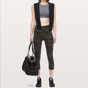Lululemon Align Crop 21"Incognito Camo Multi Green